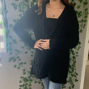 Black Teddy Bear Cardigan